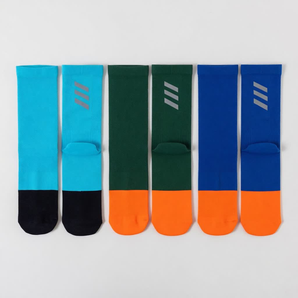 Chaussettes antidérapantes à séchage rapide (3 paires) - Bleu + Vert + Bleu marine - EU38-44(US5-10) - image 8