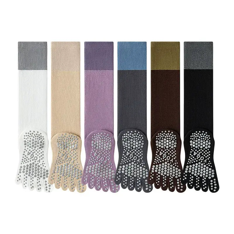 Chaussettes hautes à blocs de couleur (2 paires) - Blanc + kaki - One Size - image 6