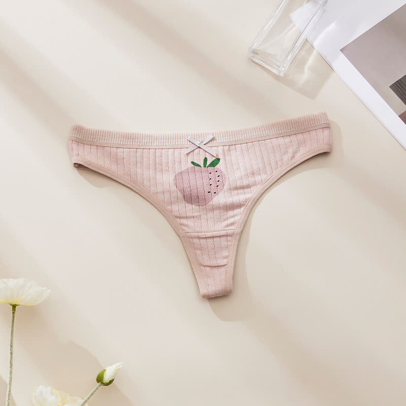 Culottes string taille basse à motif floral doux (paquet de 5) - Rose - XL - image 9