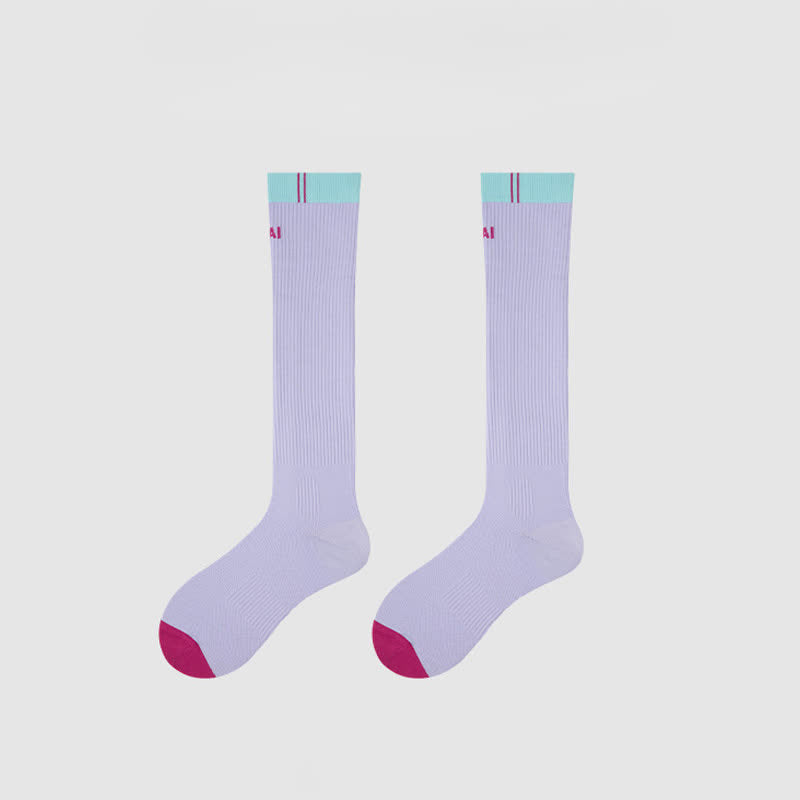 Chaussettes de compression à rayures colorées (2 paires) - F - UE35-39 (US2-6) - image 13