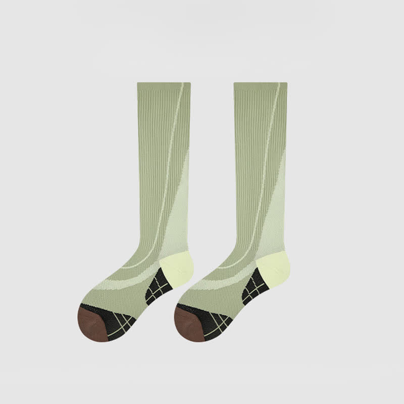 Chaussettes de compression côtelées bordeaux (2 paires) - image 11