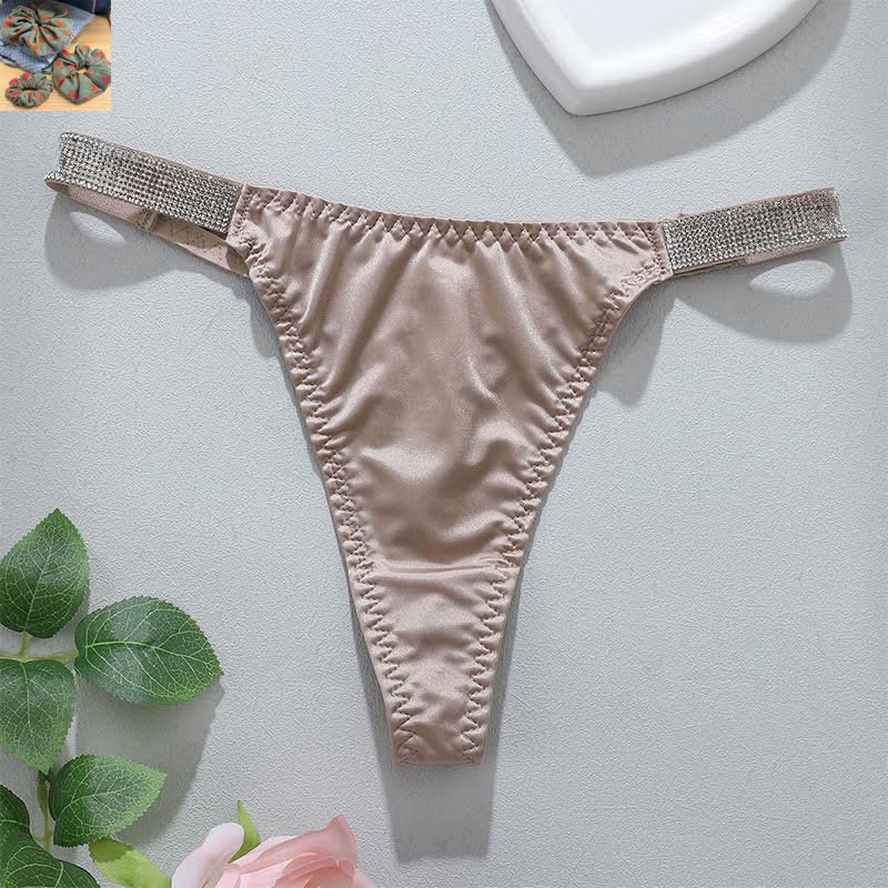 Culottes string taille basse extensibles et douces (paquet de 3) - Brun - XL - image 11