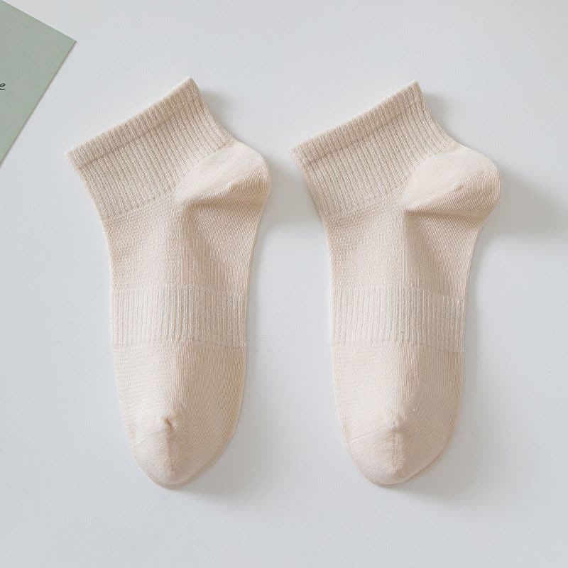 Chaussettes basses en coton doux (7 paires) - Kaki - EU36-42(US3-8.5) - image 9
