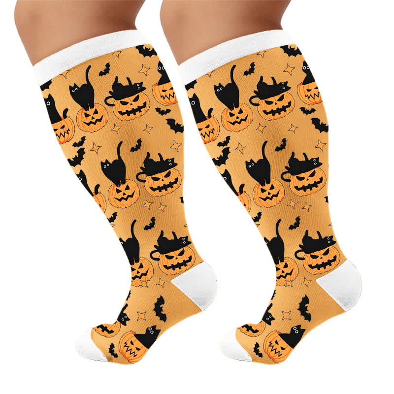 Chaussettes de compression chauve-souris Halloween grandes tailles - image 10