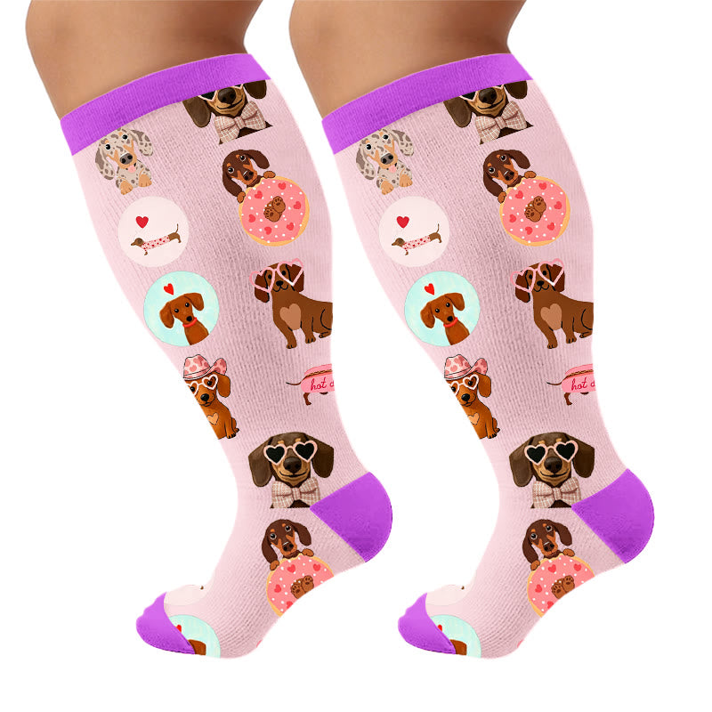 Lunettes de soleil cœur grande taille, chaussettes de compression pour chien - Rose (1 paire) - 4XL - image 10