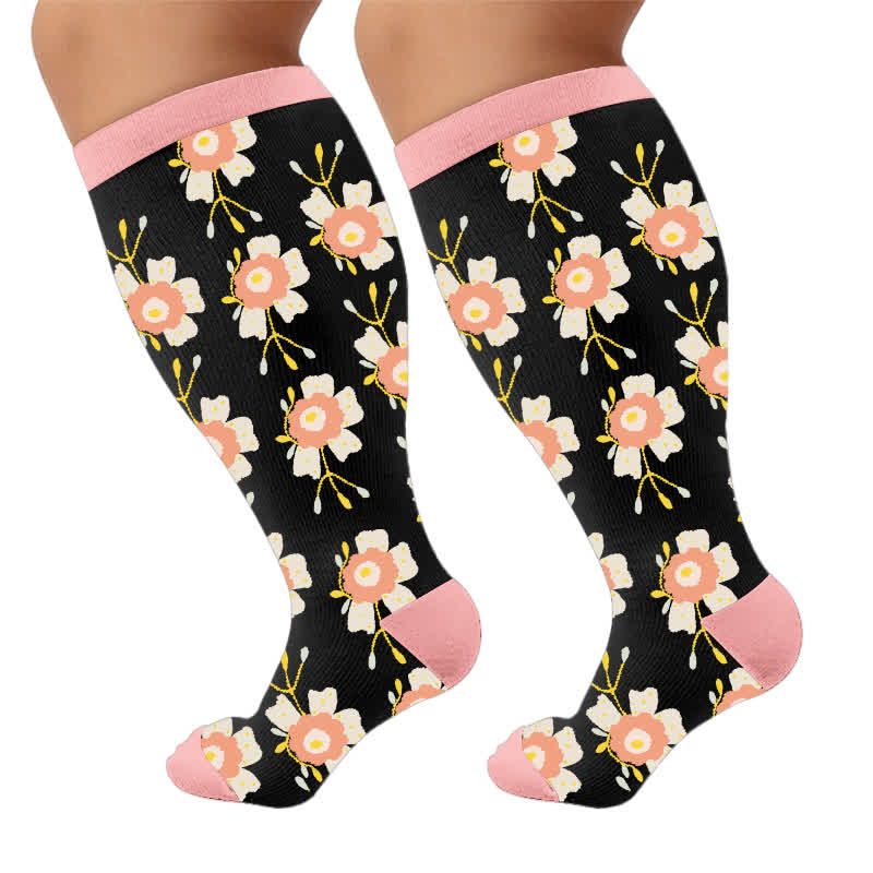 Chaussettes de compression grandes tailles à motif abeille - image 10