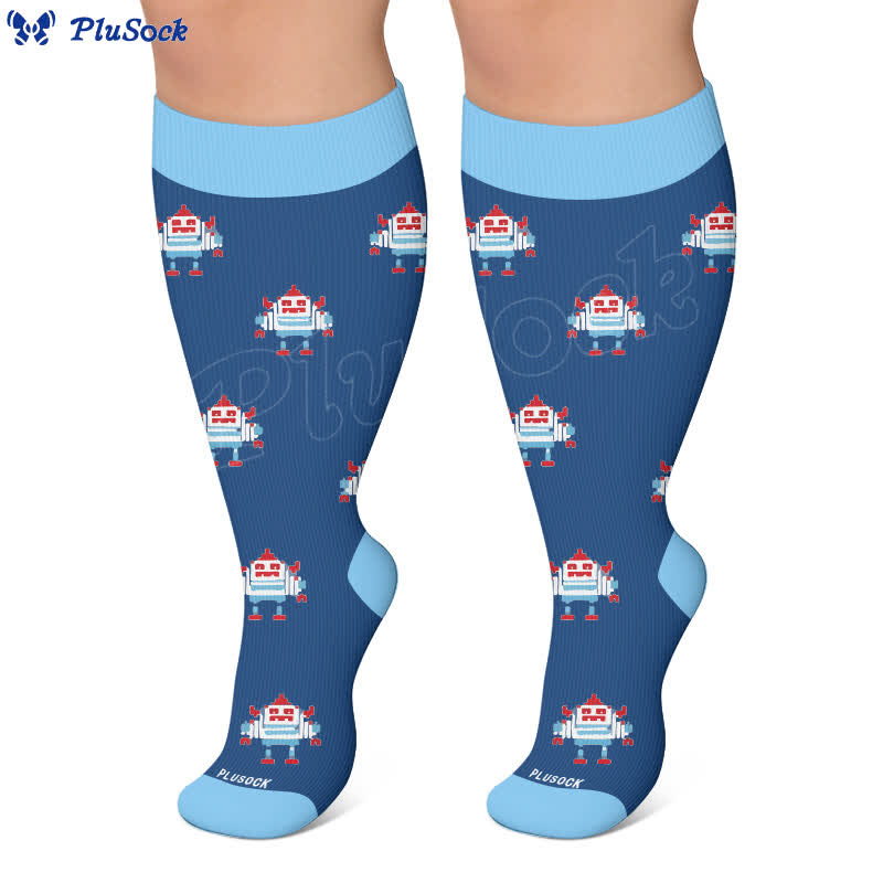 Chaussettes de compression Music Robot grande taille - image 10