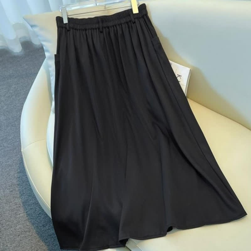 Jupe midi boutonnée grande taille - image 2
