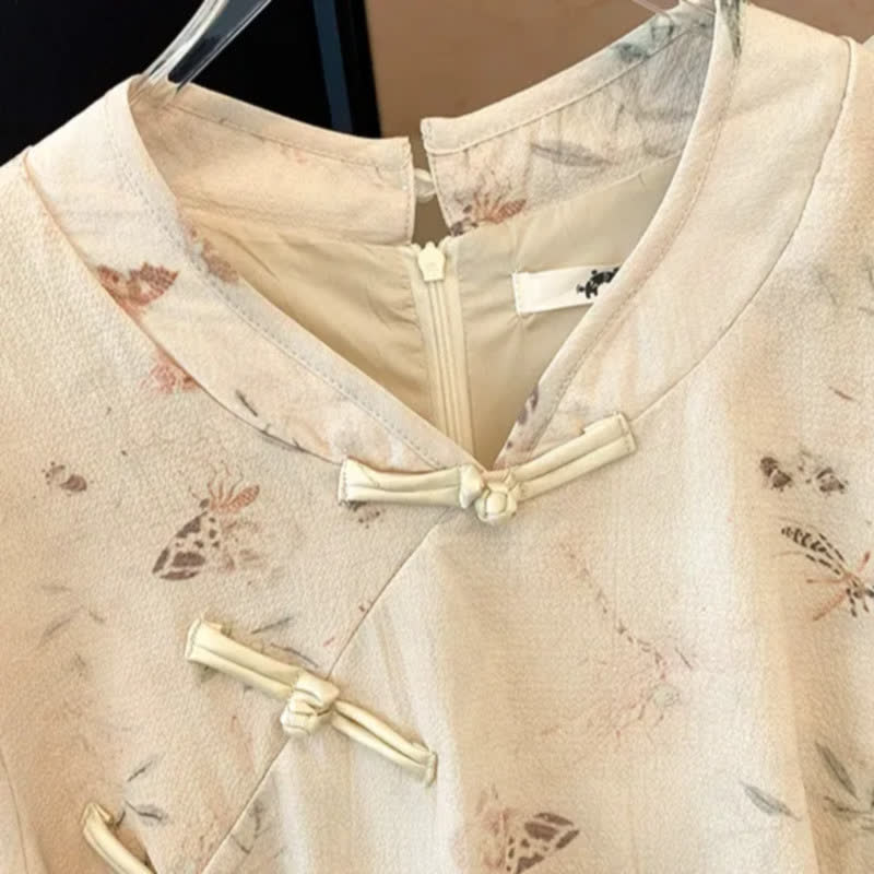 Robe midi de vacances à imprimé botanique doux - image 3