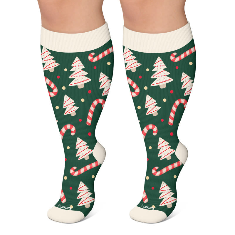 Chaussettes de compression pingouin festives grandes tailles - Vert - 4XL - image 6
