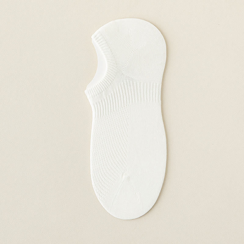 Chaussettes invisibles en coton et maille grande taille (5 paires)