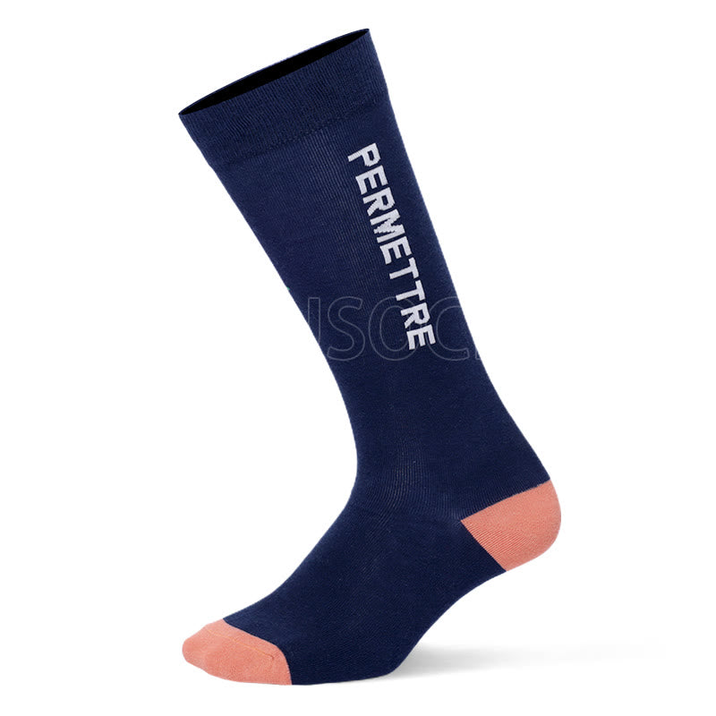 Chaussettes de compression en coton de couleurs mélangées, grande taille (3 paires)
