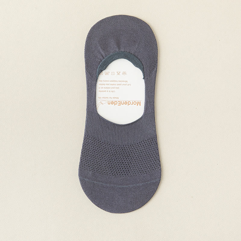 Chaussettes invisibles respirantes en maille grande taille (5 paires)