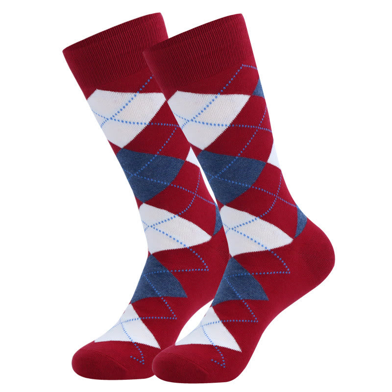 Chaussettes à pois et losanges (5 paires) - image 6