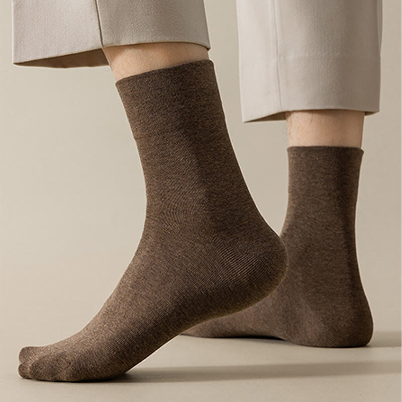 Chaussettes courtes respirantes de couleur unie grande taille (5 paires)