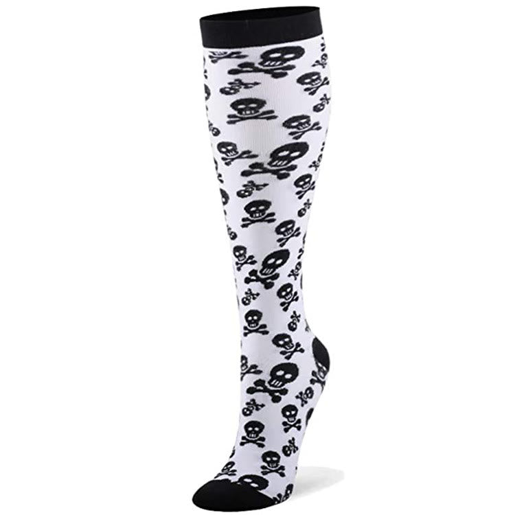 Chaussettes de compression grande taille à motif tête de mort ECG (3 paires) - image 4