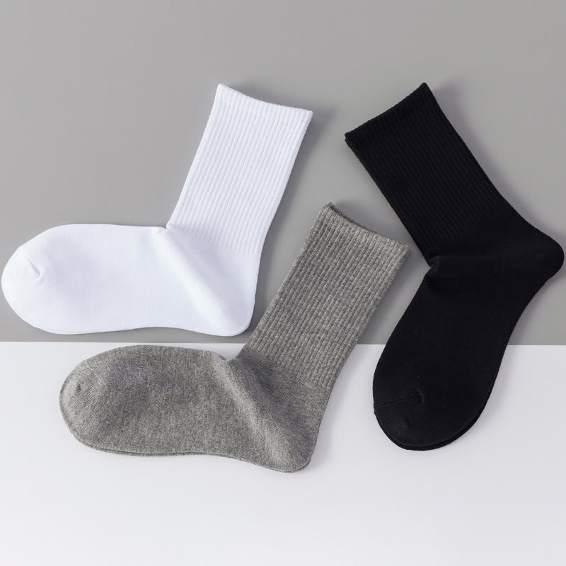 Chaussettes respirantes en coton doux grande taille (3 paires)