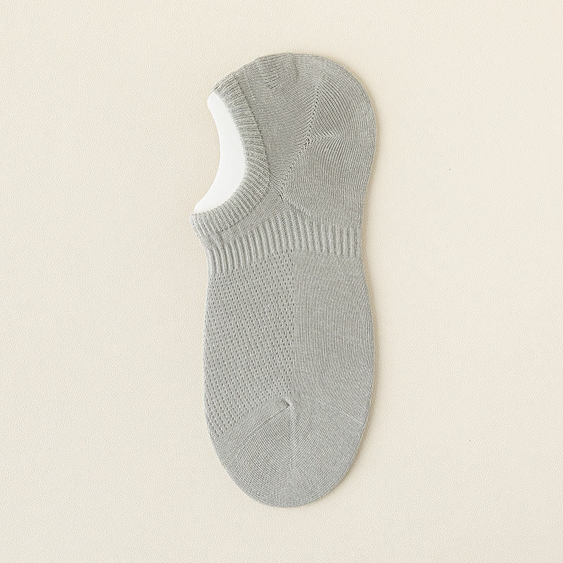 Chaussettes invisibles en coton et maille grande taille (5 paires)