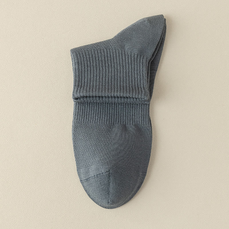 Chaussettes mi-mollet en maille sans couture grande taille (5 paires)