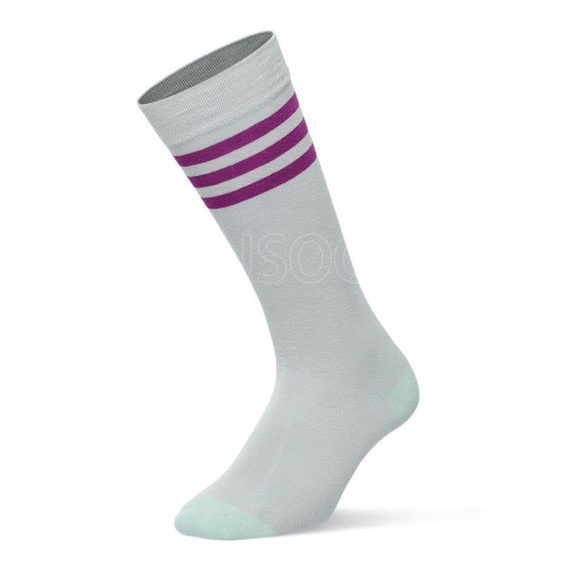 Chaussettes de compression en coton de couleurs mélangées, grande taille (3 paires)