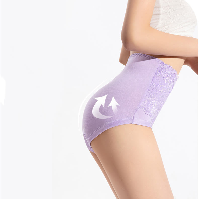 Culotte taille haute en dentelle grande taille (lot de 4)