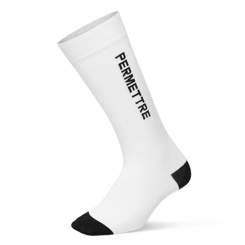 Chaussettes de compression en coton de couleurs mélangées, grande taille (3 paires)