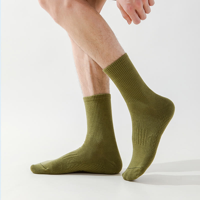 Chaussettes épaisses de couleur unie grande taille (5 paires)