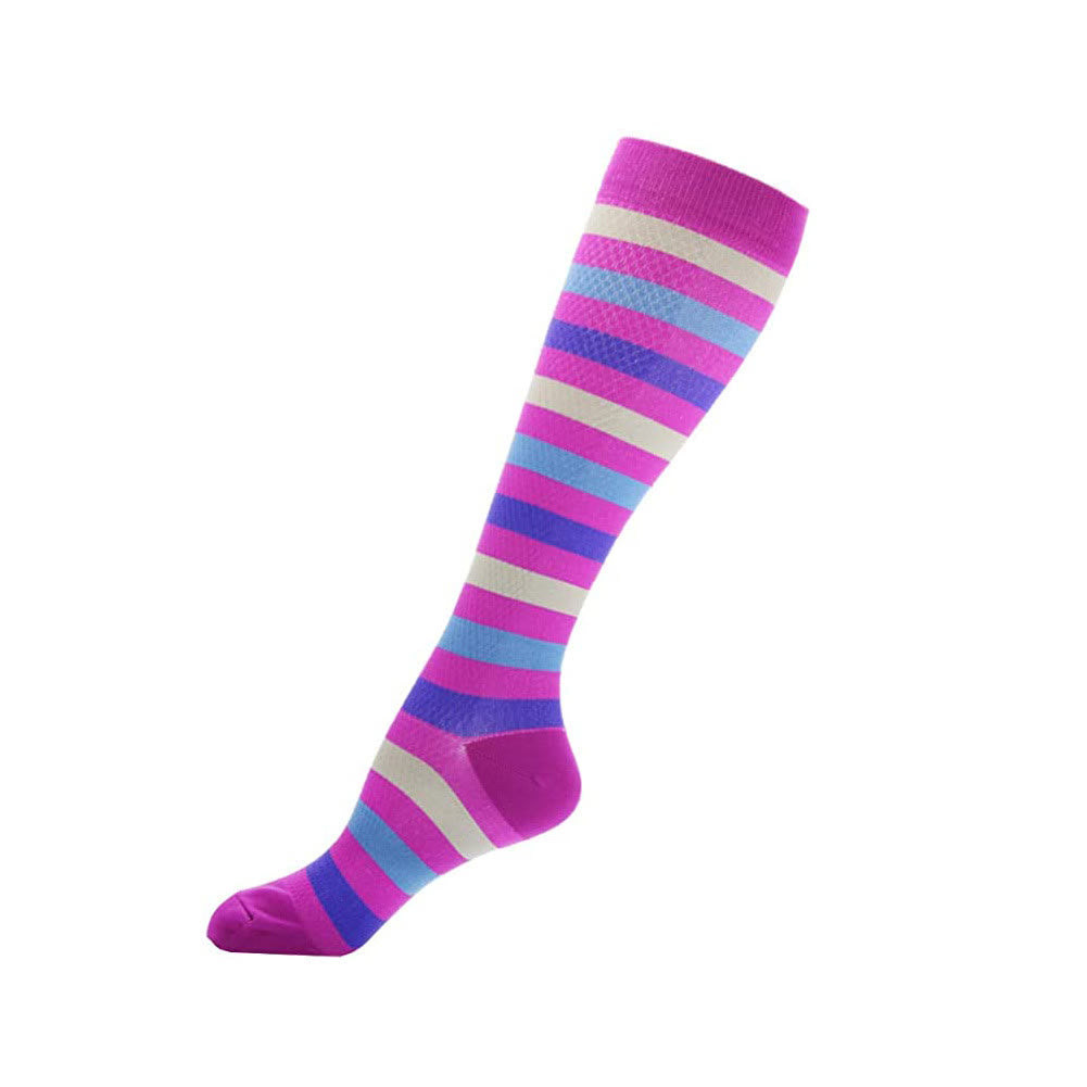 Chaussettes de compression décontractées à rayures (6 paires)