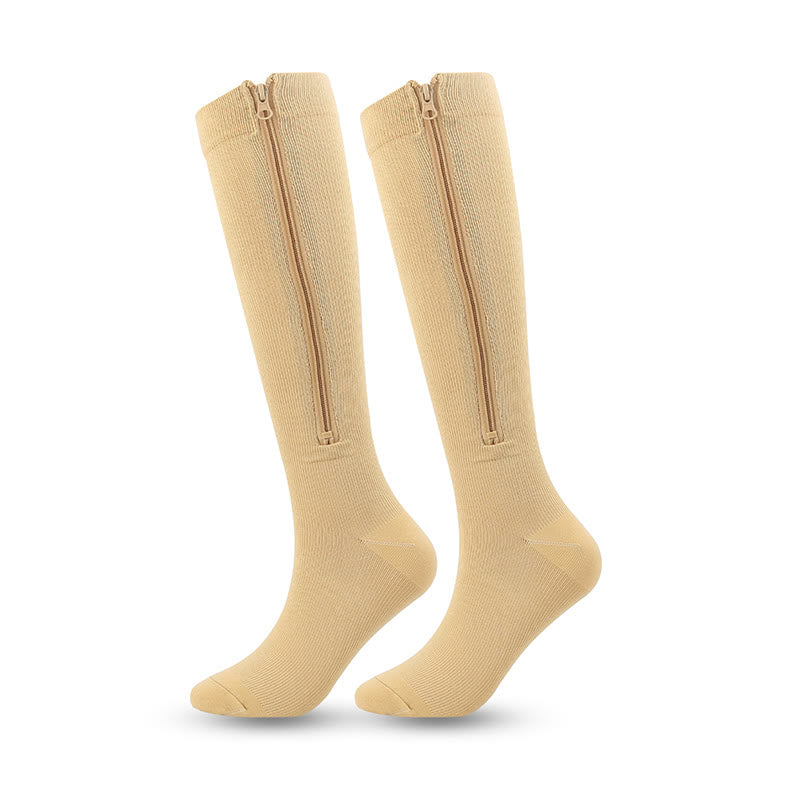 Chaussettes de compression hautes zippées (3 paires)