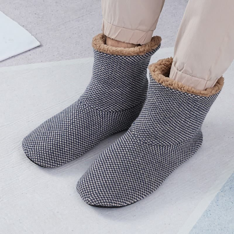 Chaussettes antidérapantes en polaire grande taille (2 paires)