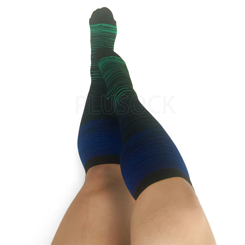 Chaussettes de compression à filaments bleus grande taille (2XL-7XL) (3 paires)