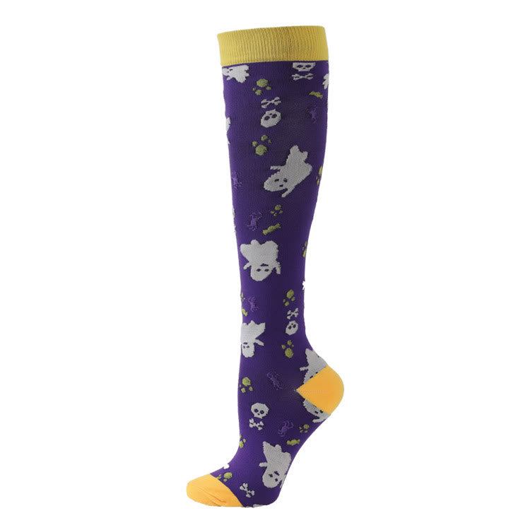 Chaussettes de compression amusantes pour Halloween (4 paires) - image 3
