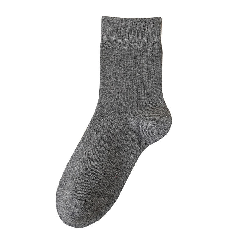 Chaussettes courtes respirantes de couleur unie grande taille (5 paires)