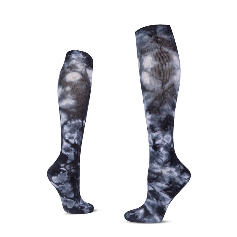 Chaussettes de sport à compression hautes Tie Dye
