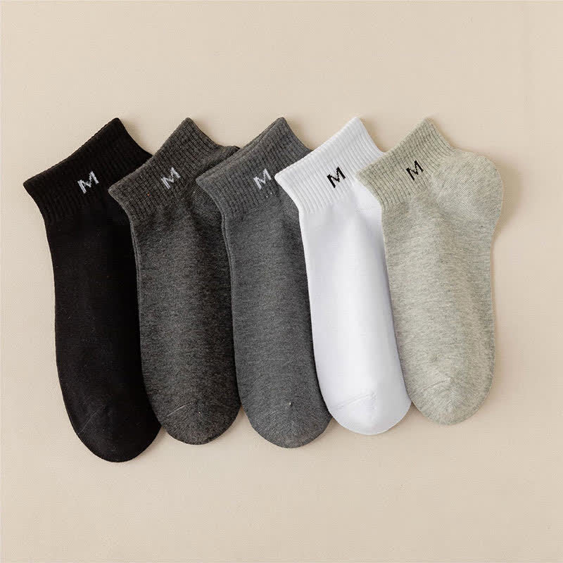 Chaussettes montantes en coton uni grande taille (5 paires)