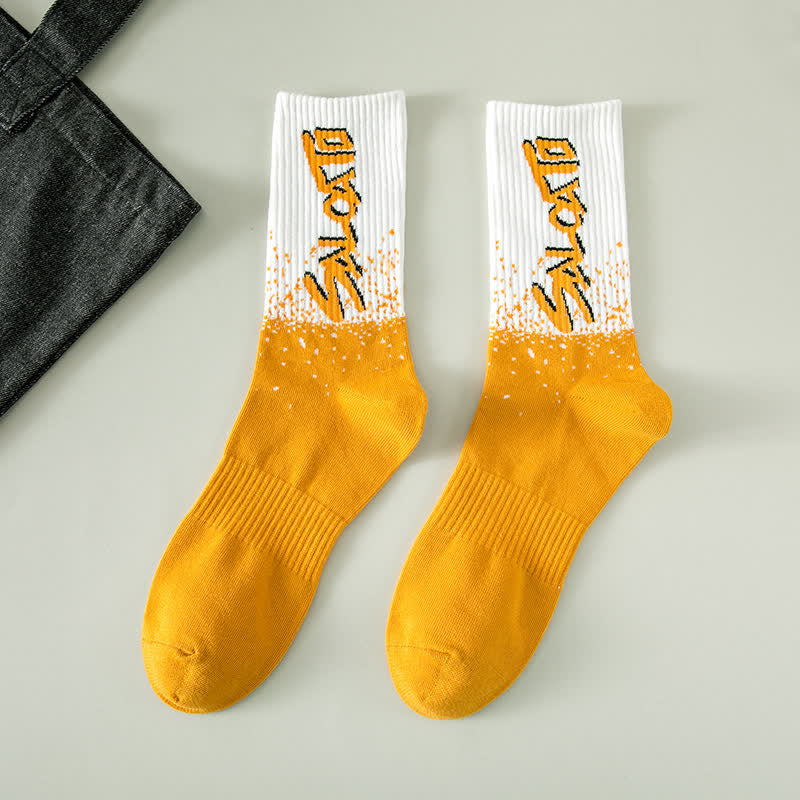 Chaussettes montantes tendance (5 paires) - Jaune - EU36-41 (US4-8) - image 19