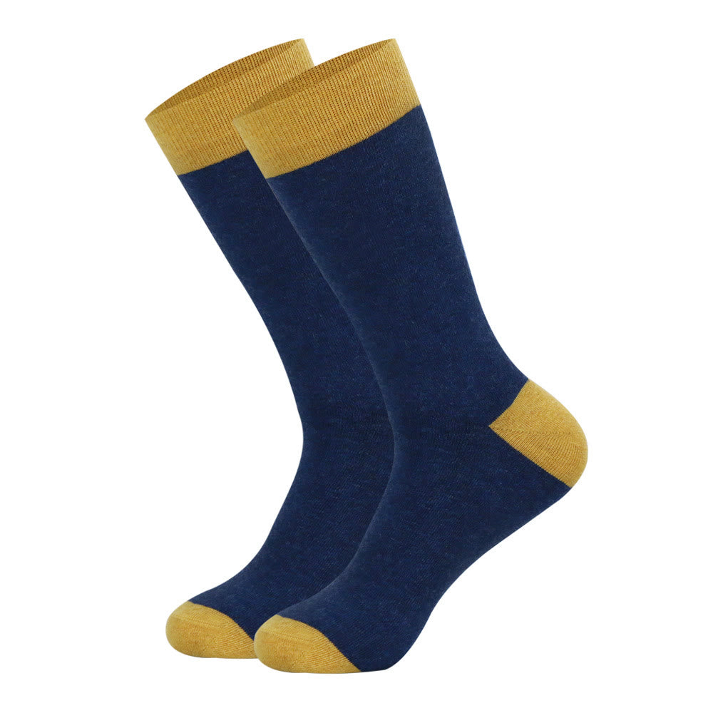 Chaussettes mi-mollet bicolores grande taille (6 paires)