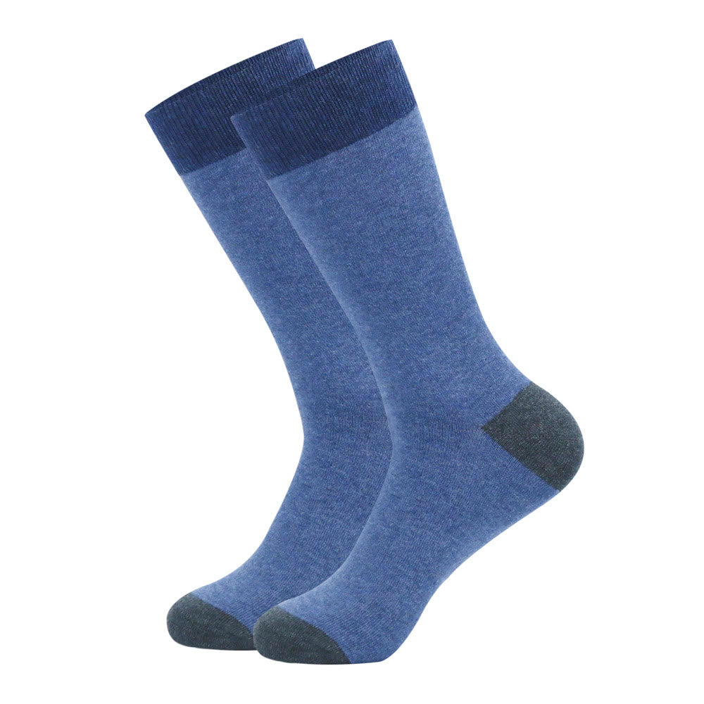 Chaussettes mi-mollet bicolores grande taille (6 paires)