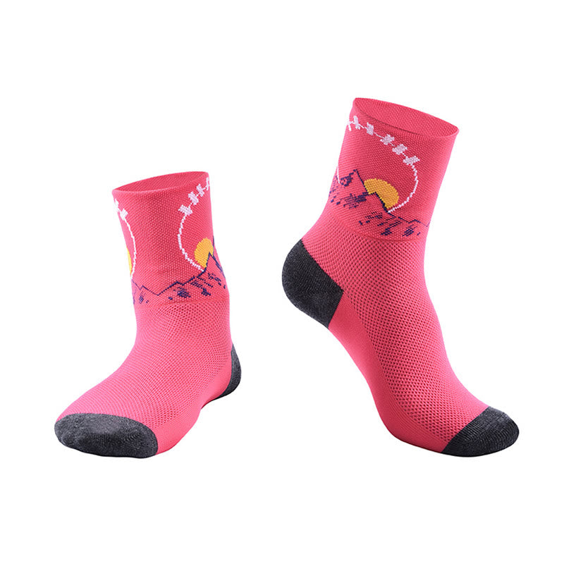 Chaussettes de cyclisme à motifs amusants