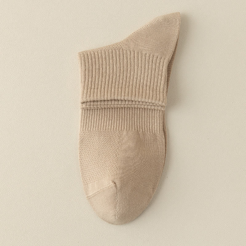 Chaussettes mi-mollet en maille sans couture grande taille (5 paires)