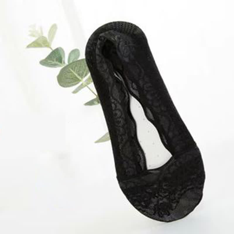 Chaussettes invisibles en dentelle grande taille (5 paires)