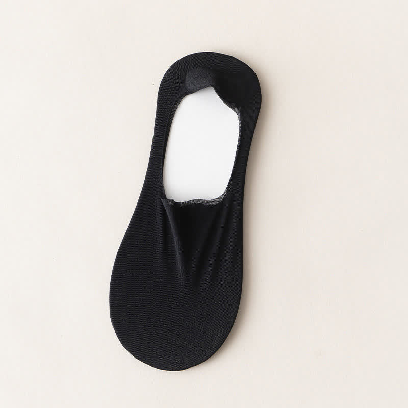 Chaussettes invisibles en soie glacée grande taille (5 paires)