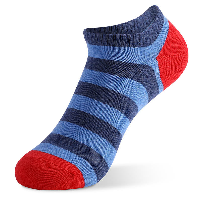 Chaussettes en coton à rayures colorées (5 paires)