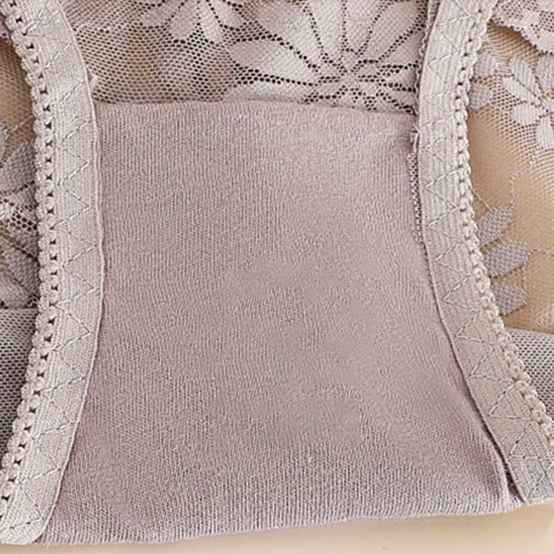 Culotte taille haute en dentelle florale grande taille (5 paires)