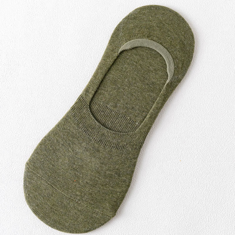 Chaussettes invisibles antidérapantes (5 paires) - Vert armée - EU43-47 (US9.5-12.5) - image 16