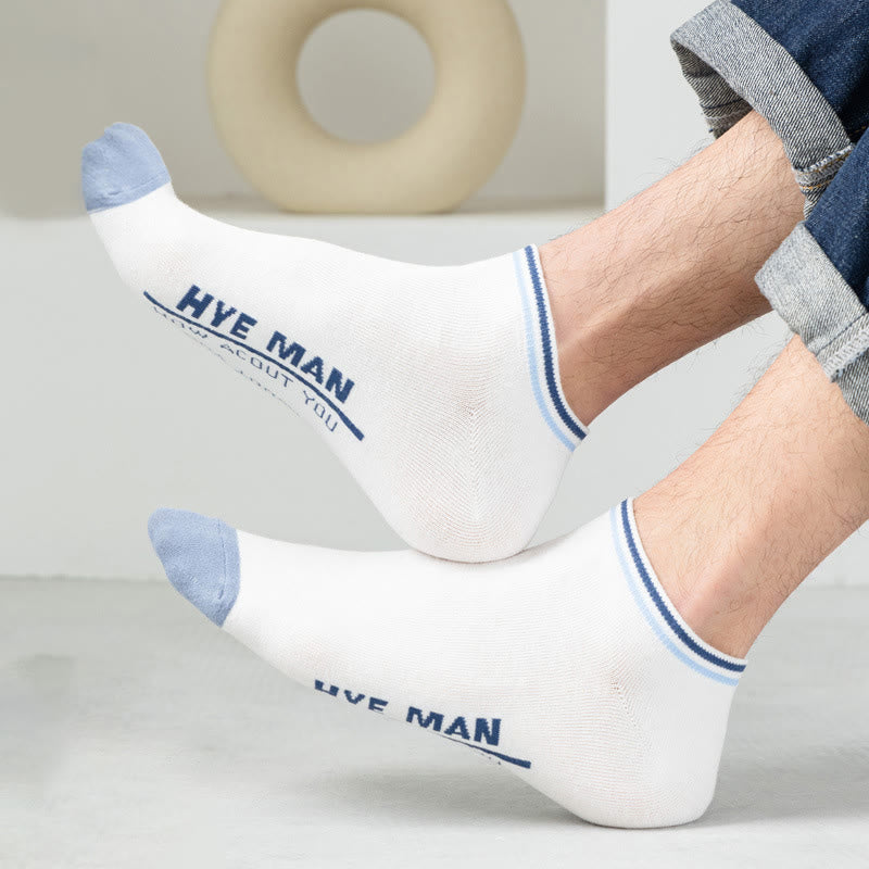 Chaussettes en coton à motif lettre et mollet large (3 paires)