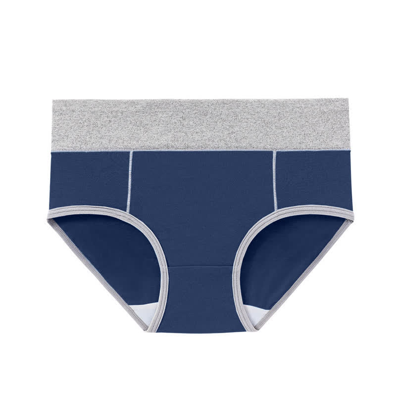 Culotte antibactérienne taille haute en coton grande taille (5 paires)