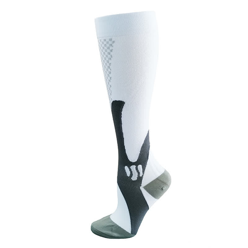 Chaussettes de compression à rayures colorées (3 paires)