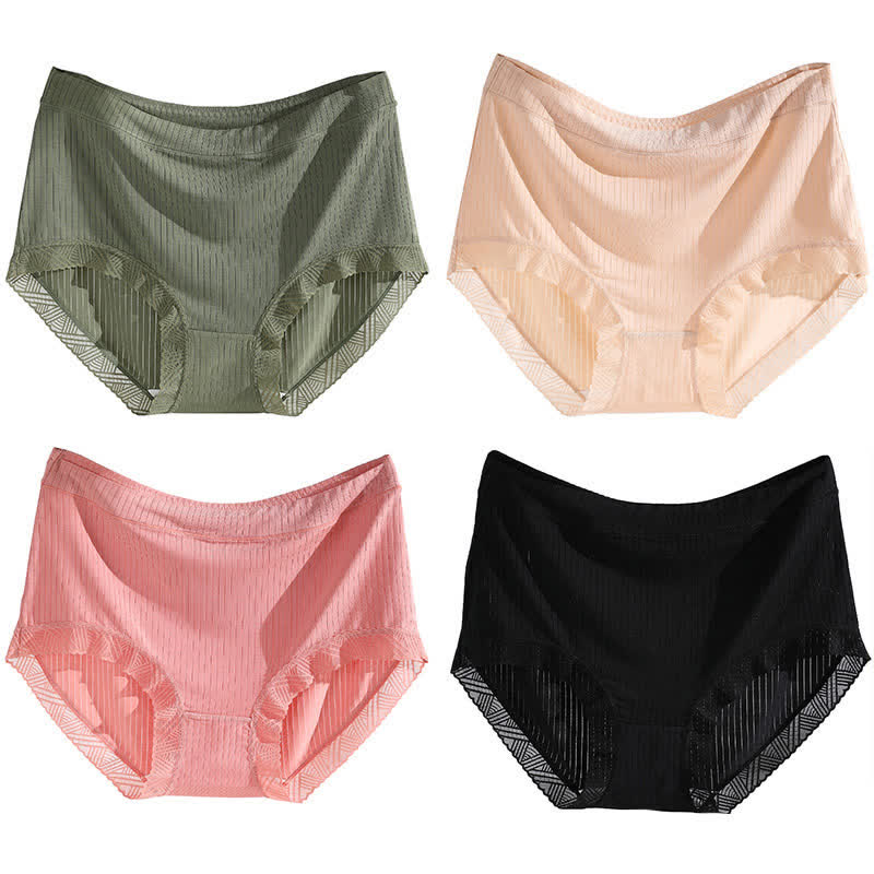 Culotte taille haute sans coutures grande taille (4 paires)