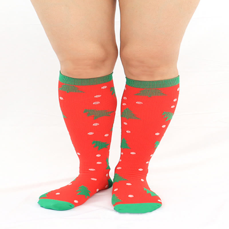 Chaussettes de compression hautes pour le sport de Noël (6 paires) - image 9